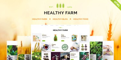 美食农业HTML5网站HTML模板 Healthy Farm