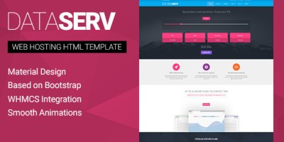 DataServ IDC服务商网站前端模板 HTML主机商模板 & WHMCS主机商模板