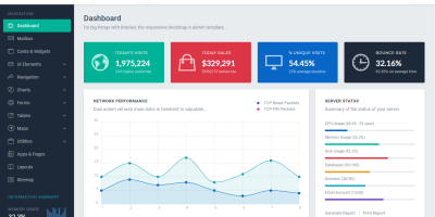 Bracket v2.0 – Bootstrap 4 后台管理模板