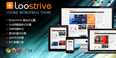 洛米响应式杂志中文商业版主题 Loostrive 1.3.1